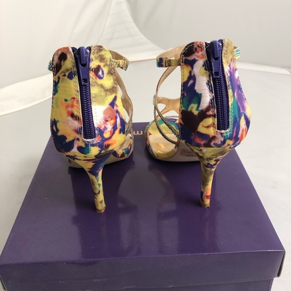 Madden Girl Digitize Floral multicolor fabric strappy heels - Picture 4 of 7